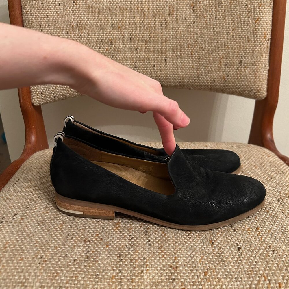 Dr. Scholl's Womens Black Leather Loafers, 7.5
